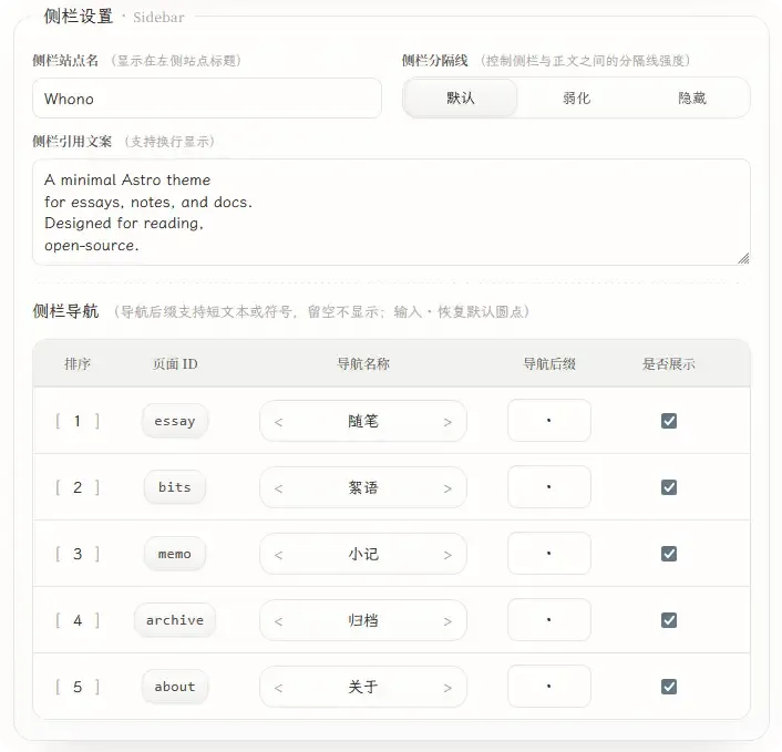 Sidebar 分组截图